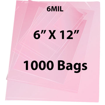Pink Anti Static Bags 6 Mil 6" X 12" 1000 Bags